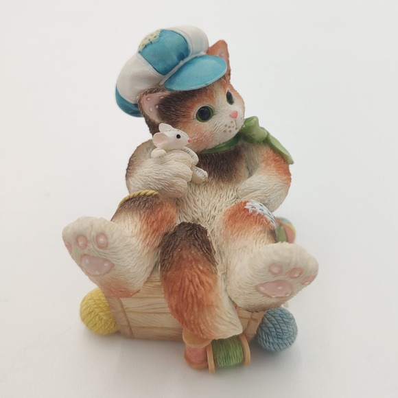Calico Kittens Cat Figurine “Always Paws For Playtime” Enesco Priscilla Hillman - Picture 5 of 10